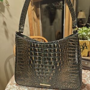 Brahmin Crocodile-Embossed Shoulder Bag